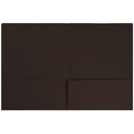 JAM Paper Chocolate Brown 2-Pocket Folders